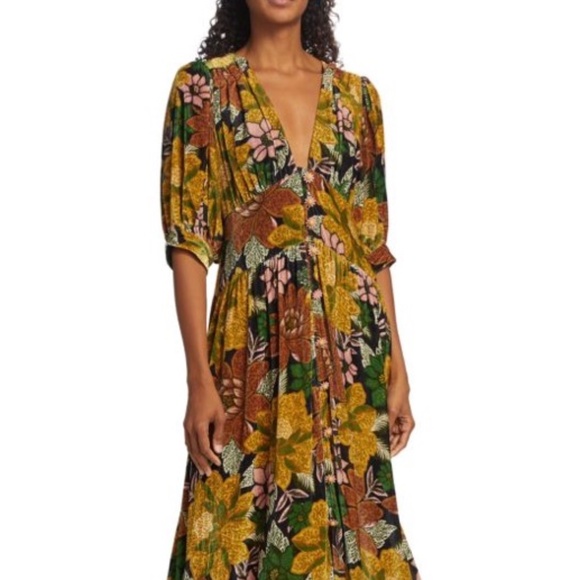 Farm Rio Garden velvet dress - Picture 1 of 5